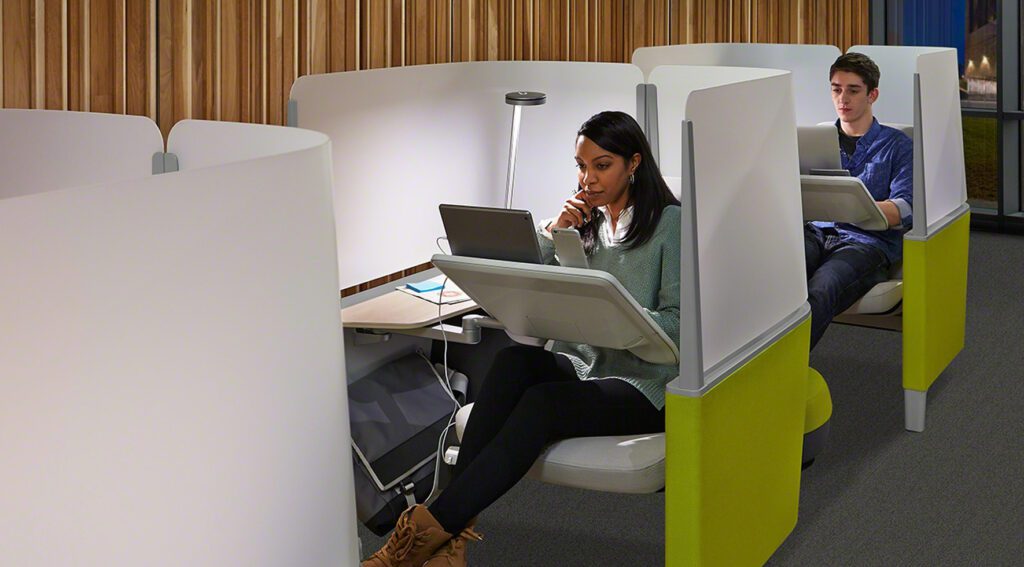 people sitting in Brody WorkLounge by Steelcase