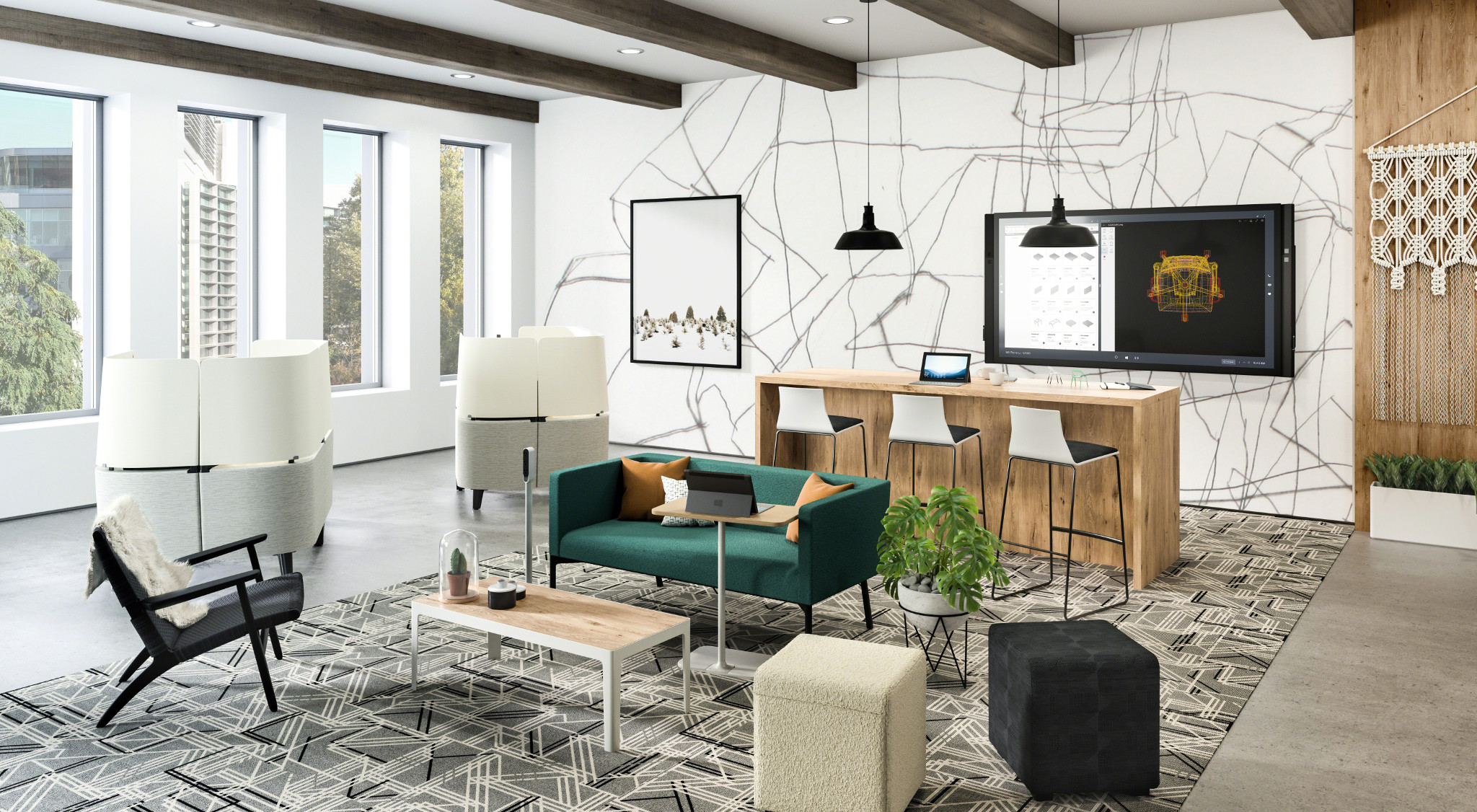 ancillary furniture in an office environment