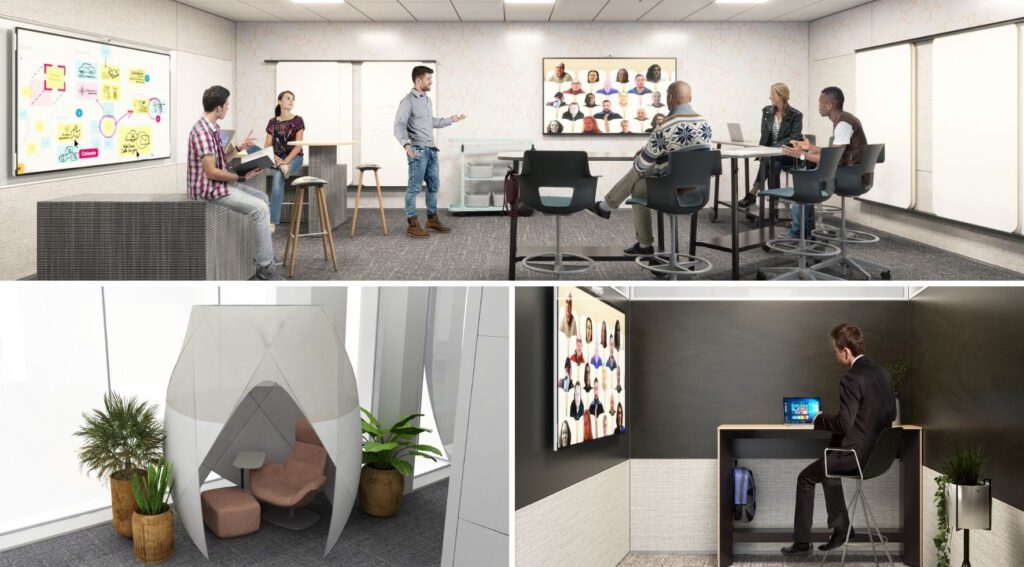 modern hybrid work environments that use technology