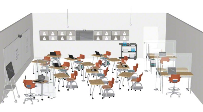 Hybrid learning floorplan focusing on mindset