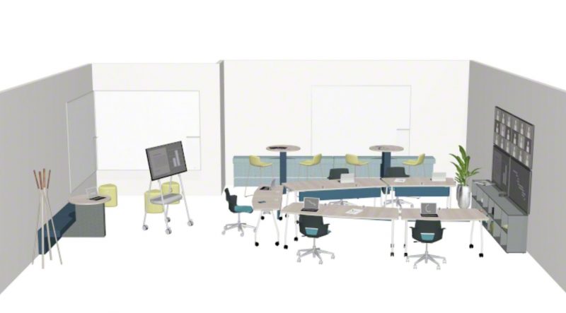 Hybrid learning floorplan focusing on social connections