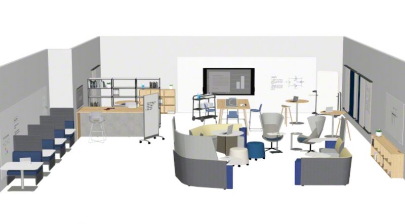 Hybrid learning floorplan focusing on flexibility