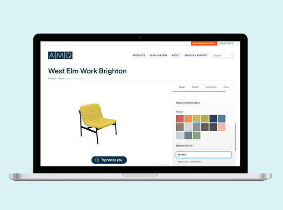 AMQ quick ship furniture configurator